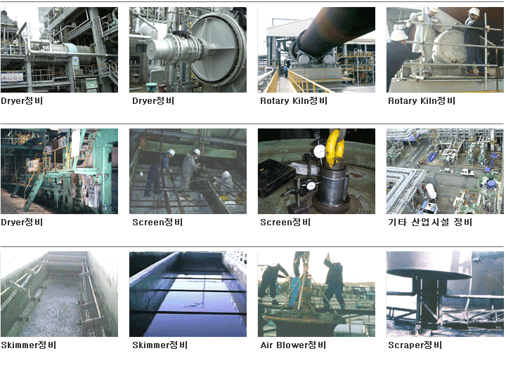 Dryer����, Rotary Kiln����, Screen����, ��Ÿ ����ü� ����, Skimmer����, Air Blower����, Scraper����