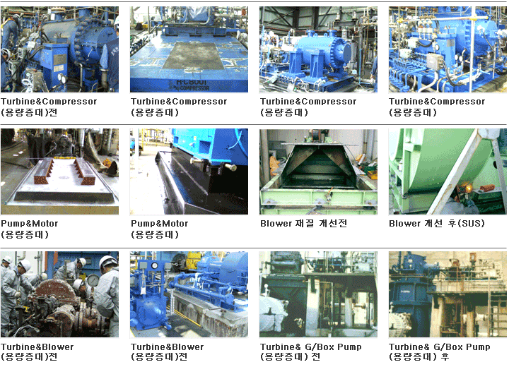 Turbine&Compressor (�뷮����)��, Turbine&Compressor (�뷮����), Pump&Motor (�뷮����), Blower ���� ������, Blower ���� ��(SUS), Turbine&Blower (�뷮����)��, Turbine& G/Box Pump (�뷮����) ��, Turbine& G/Box Pump (�뷮����) ��